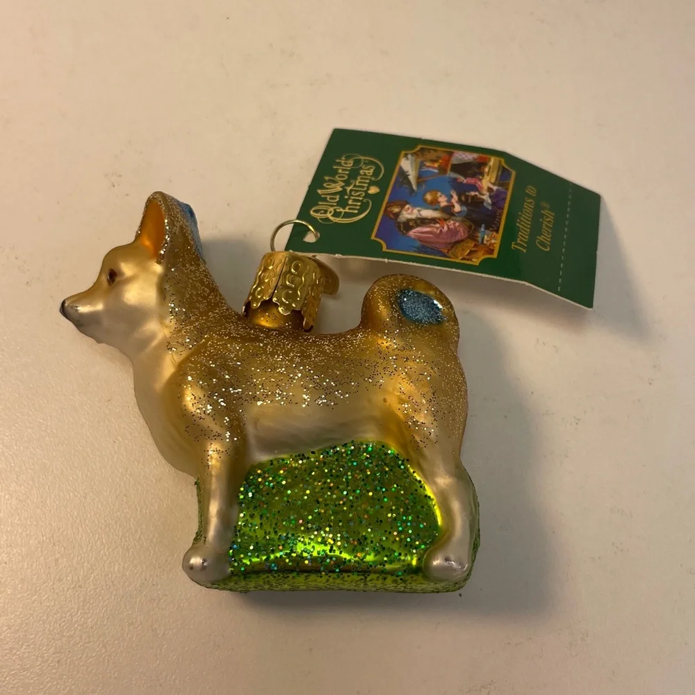 Old World Christmas ‘Chihuahua’ Glass Ornament New With Tags Never Displayed